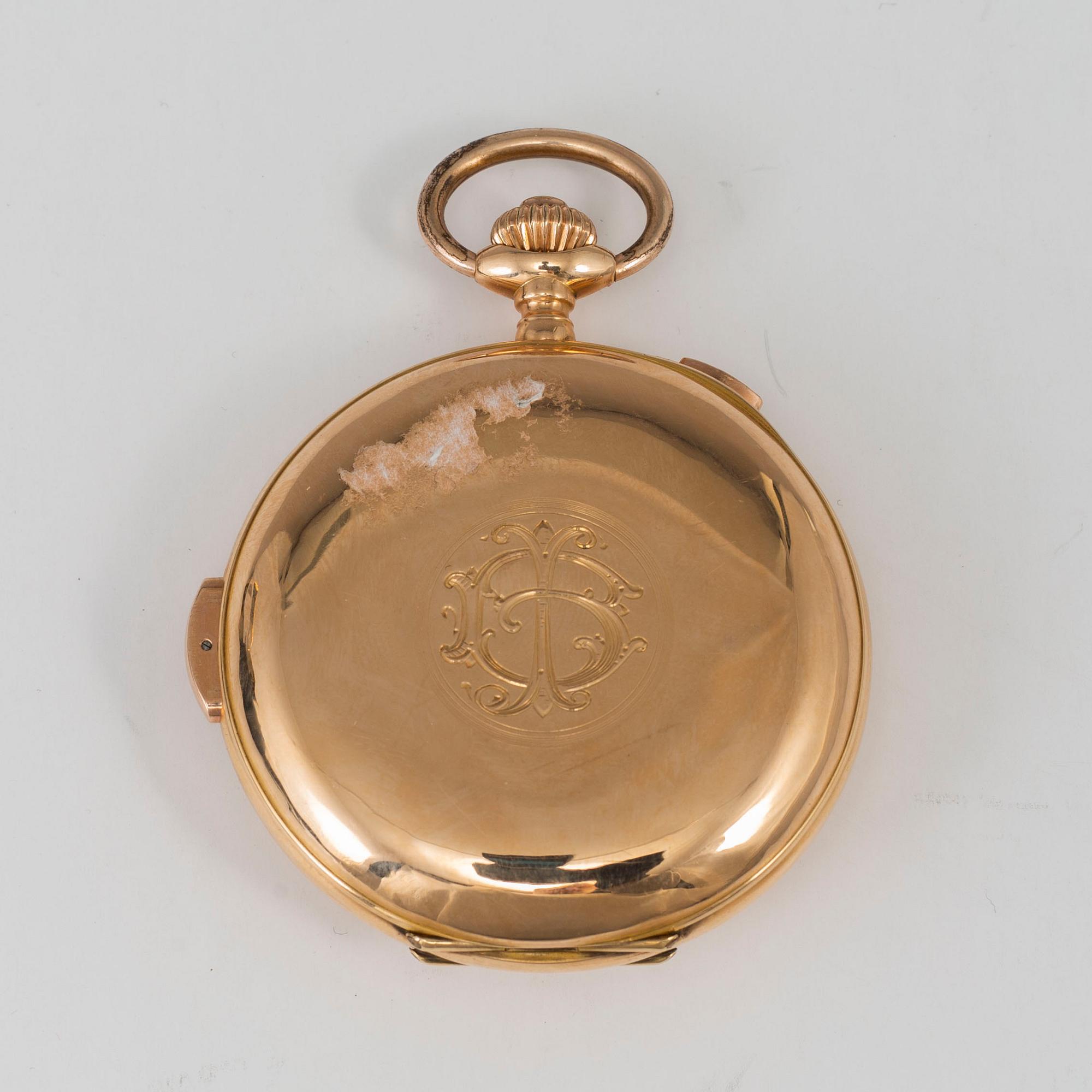 POCKET WATCH, 56,5 mm, chronograph, repeating,