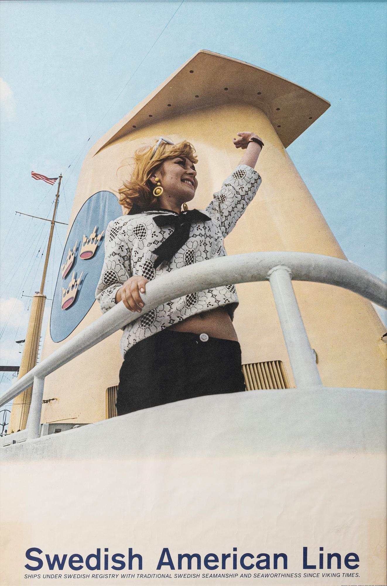 Swedish American Line, advertising poster, 1960s/70s.