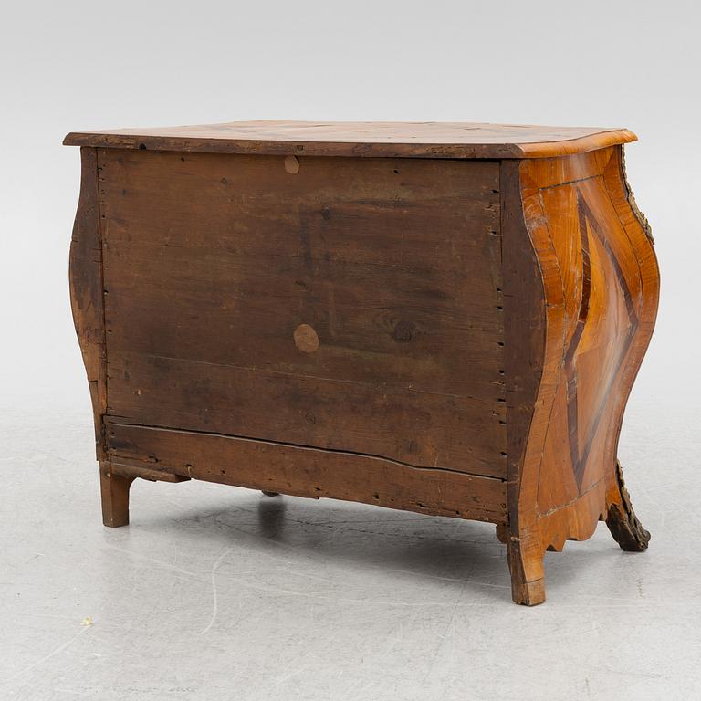 A Swedish parquetry rococo commode, Stockholm, later part 18th century.