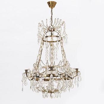 A Gustavian style chandelier, first half of the 20th Century.