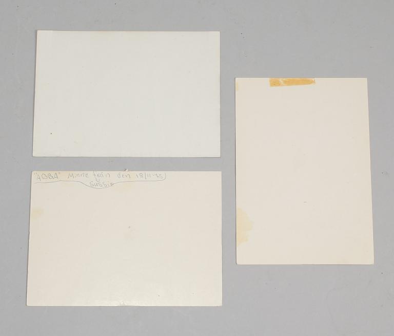 IDOLKORT MED AUTOGRAFER, 3 st, ABBA, 1970-tal.