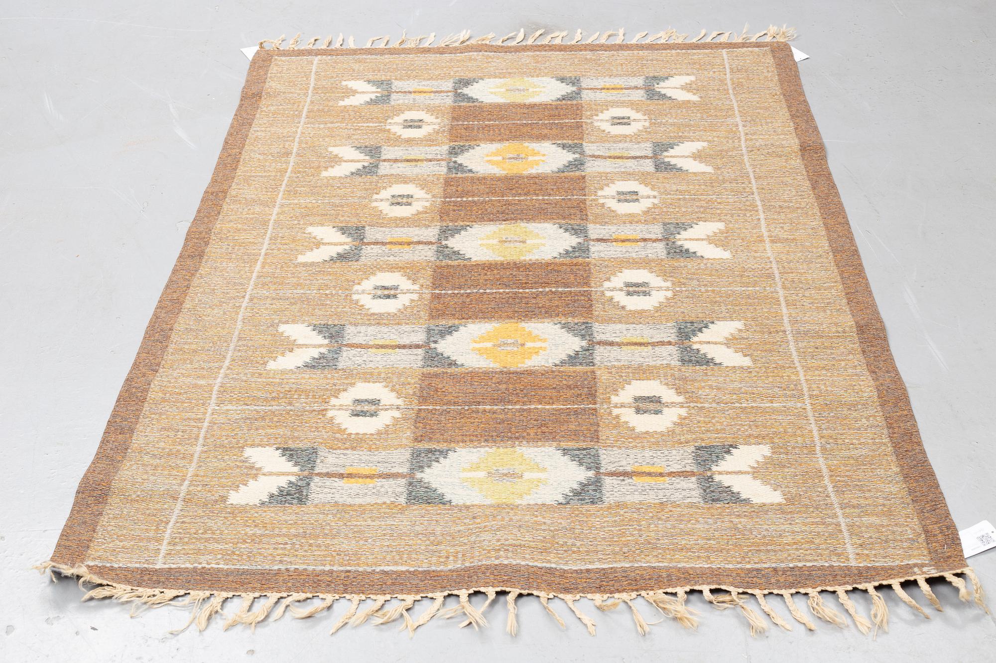 Ingegerd Silow, matta, rölakan, ca 197 x 137, signerad IS.