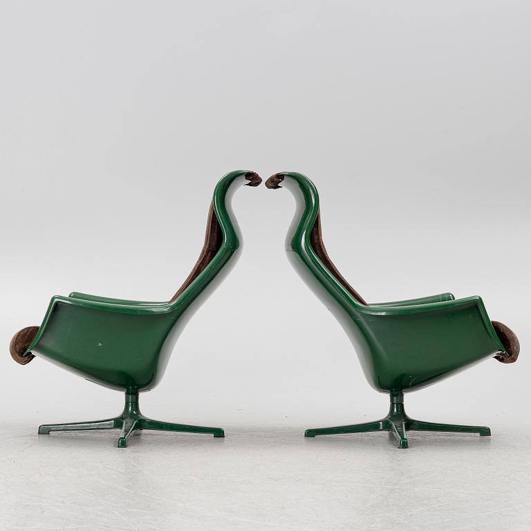 Alf Svensson, & Yngve Sandström, armchairs, a pair, "Form 8"/"Galaxy", DUX, 1970s.