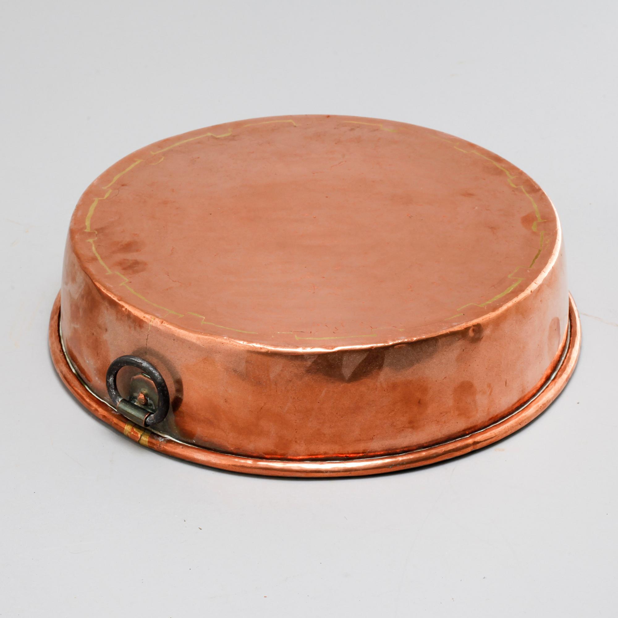 Six pieces of 19th century copper molds.