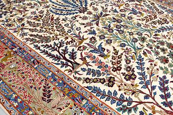 Matta, figural Nadjafabad, ca 414 x 300 cm.