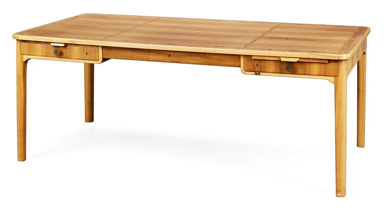 A Carl Malmsten walnut desk, Sweden, ca 1951.