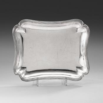 A Swedish 18th century silver dish, marks of  Jonas Thomasson Ronander, Stockholm 1778.