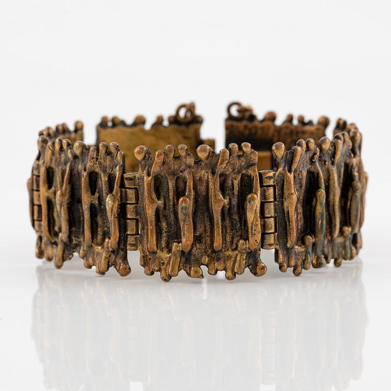 Pentti Sarpaneva, collier och armband, brons med ametist.