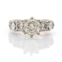 Ring, 18k gold with 5 diamonds.