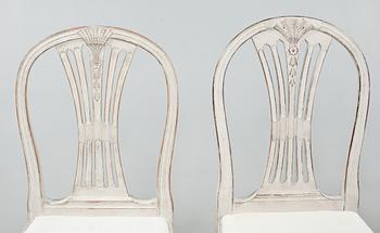 MATSALSMÖBLEMANG, 9 delar, gustaviansk stil, 1900-talets andra hälft.