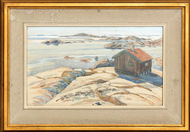 ROLAND SVENSSON, akvarell, signerad.