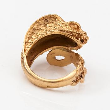 Ring, 18K guld. Odds guld, Visby 1998.
