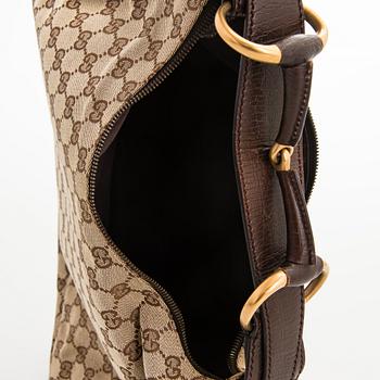 Gucci, a 'Horsebit Guccissima Canvas Hobo Bag'.