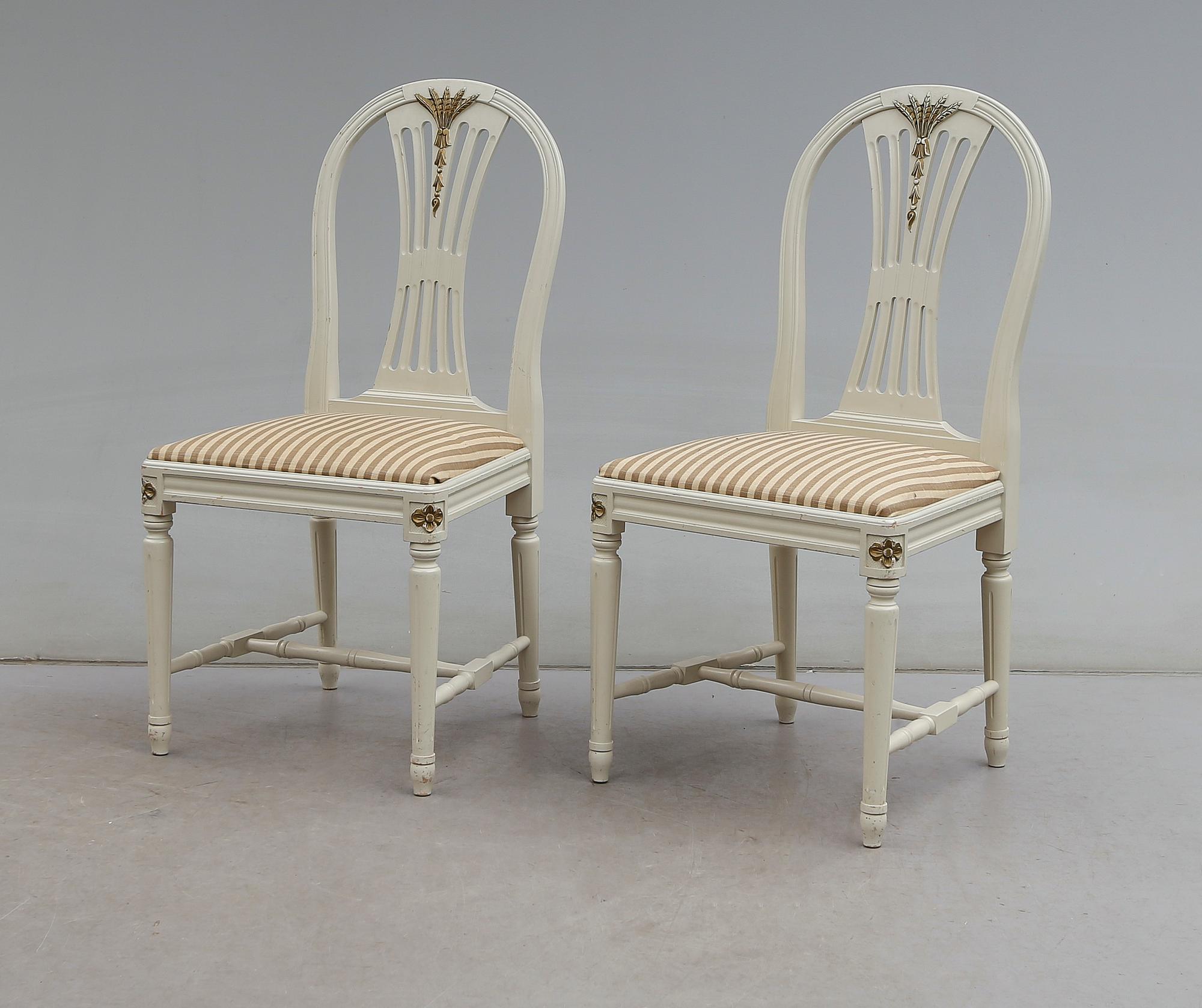 MATGRUPP, 7 delar, gustaviansk stil, 1900-talets andra hälft.