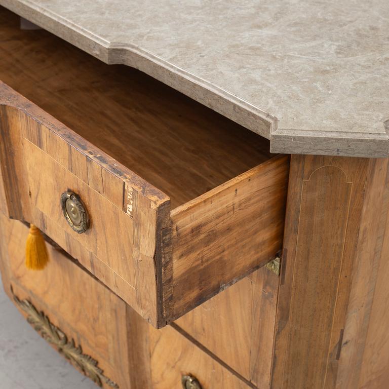 A Gustavian parquetry commode by M. Engström (master in Stockholm 1758-97).