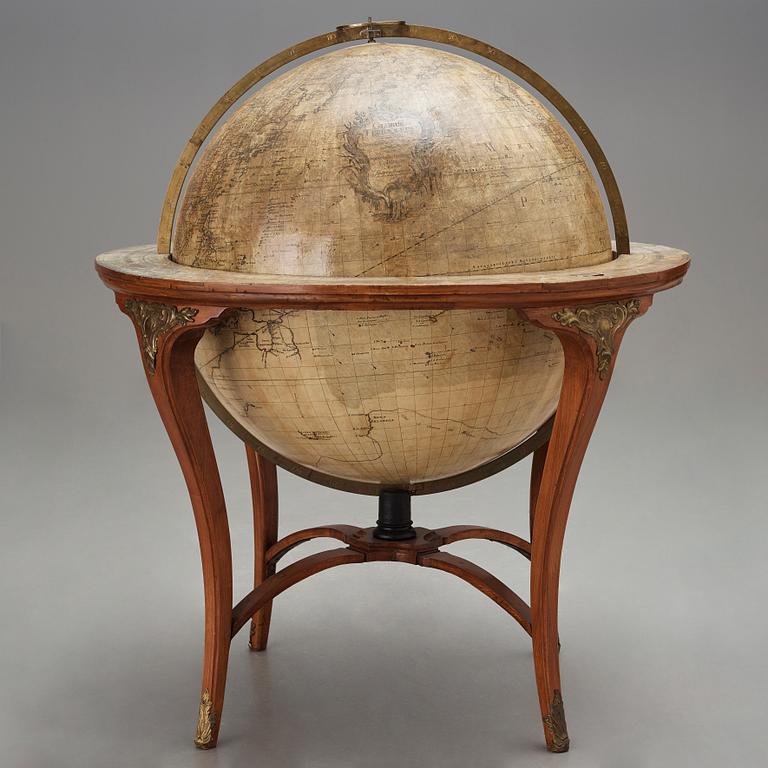 A pair of Swedish terrestial and celestial globes by  Andreas Åkerman 1766.