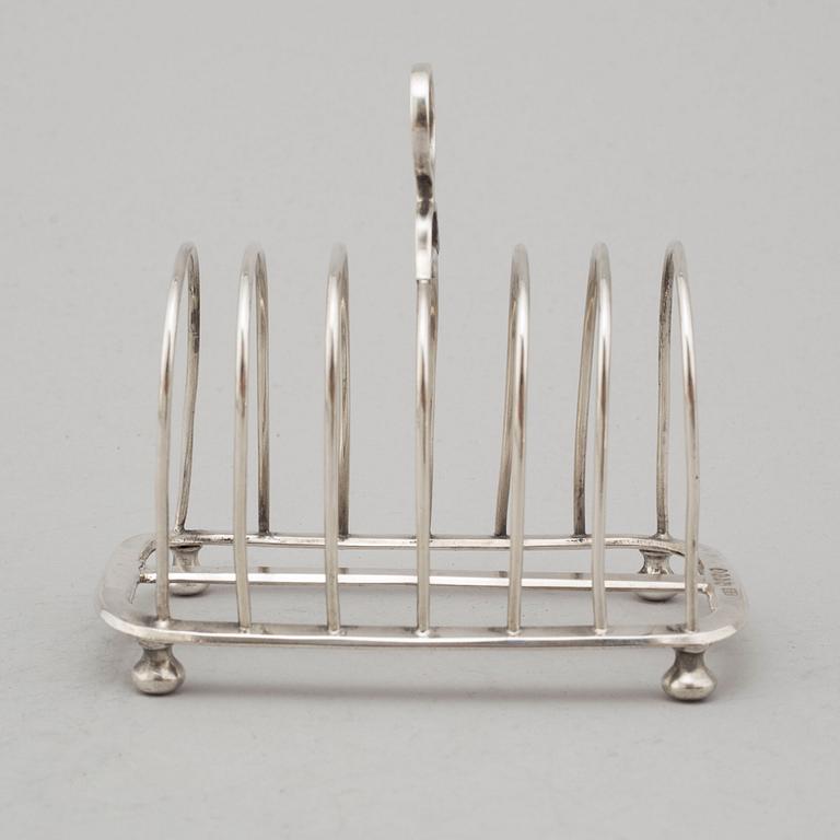 TOASTRACK, silver, Jacob Berman, London, 1898.