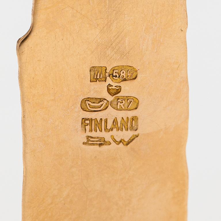 Björn Weckström, Halsband "Guldträdet", 14K guld, odlade pärlor. Lapponia 1970.