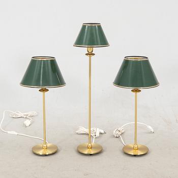 Bordslampor 3 st Tyringe Konsthantverk AB omkring 2000.