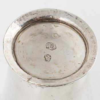A Swedish Silver Beaker, mark of Peter Gadd, Kristianstad 1753.