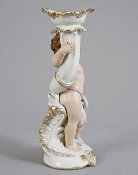 FIGURIN/LJUSSTAKE, porslin, Th. Kärner, Eschenbach.