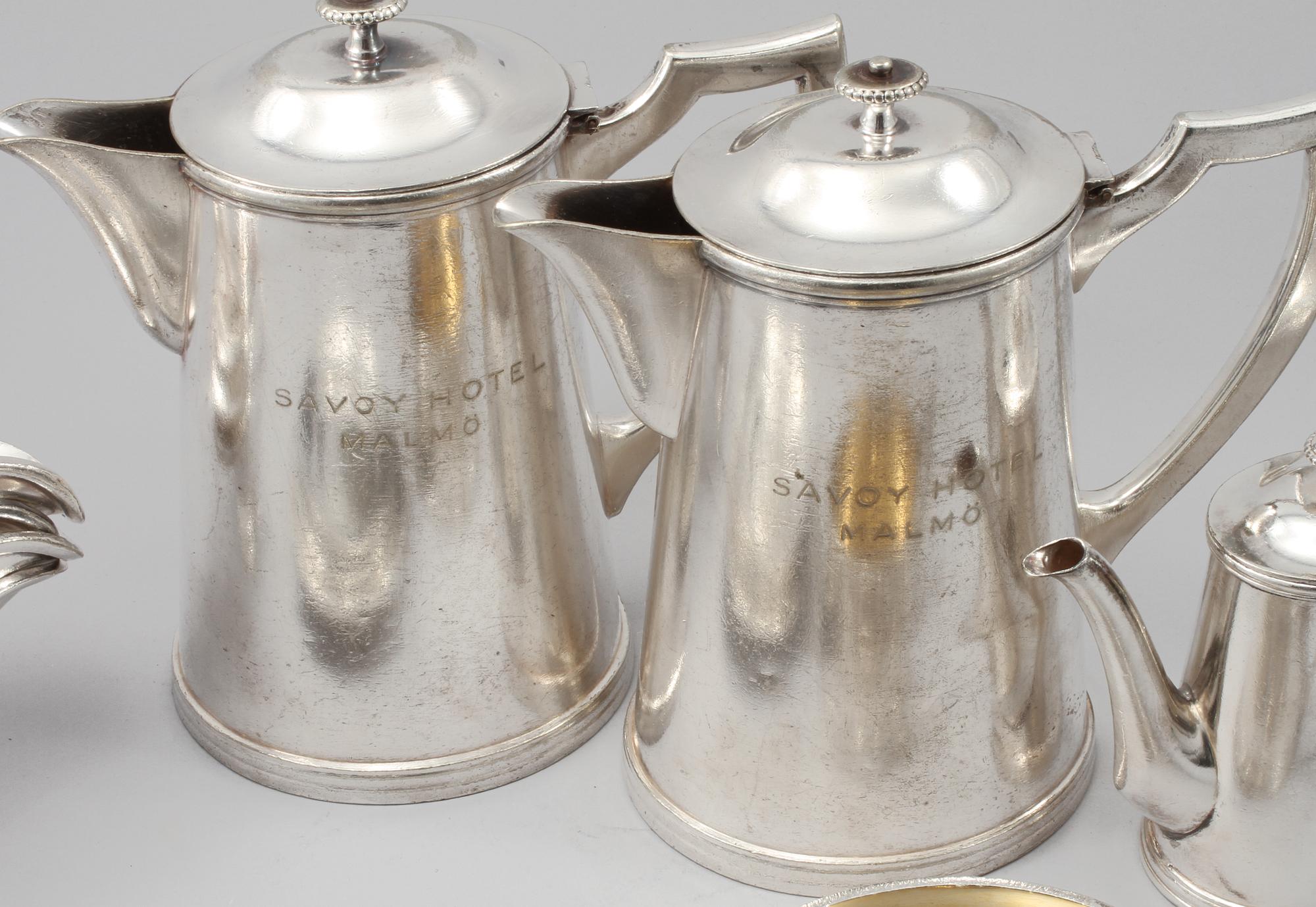 SERVISDELAR, 14 st, så kallat restaurangsilver, bl a Gense, 1900-tal.
