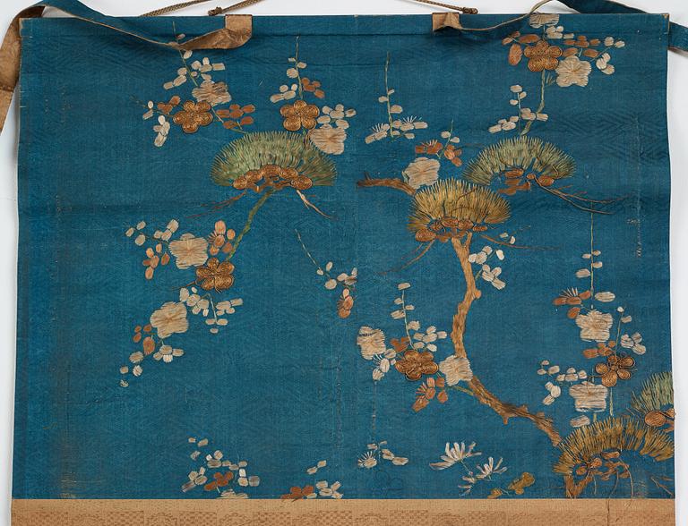 RULLMÅLNING, tusch och färg på papper. Okänd konstnär, Japan, troligen tidigt 1700-tal.