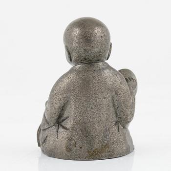 A pewter figurine, China, late Qign Dynasty, around 1900.