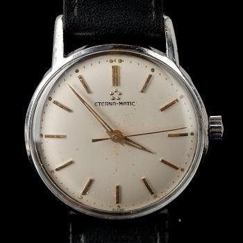 ARMBANDSUR, herr, Eterna - Matic, stål, 1960-tal.