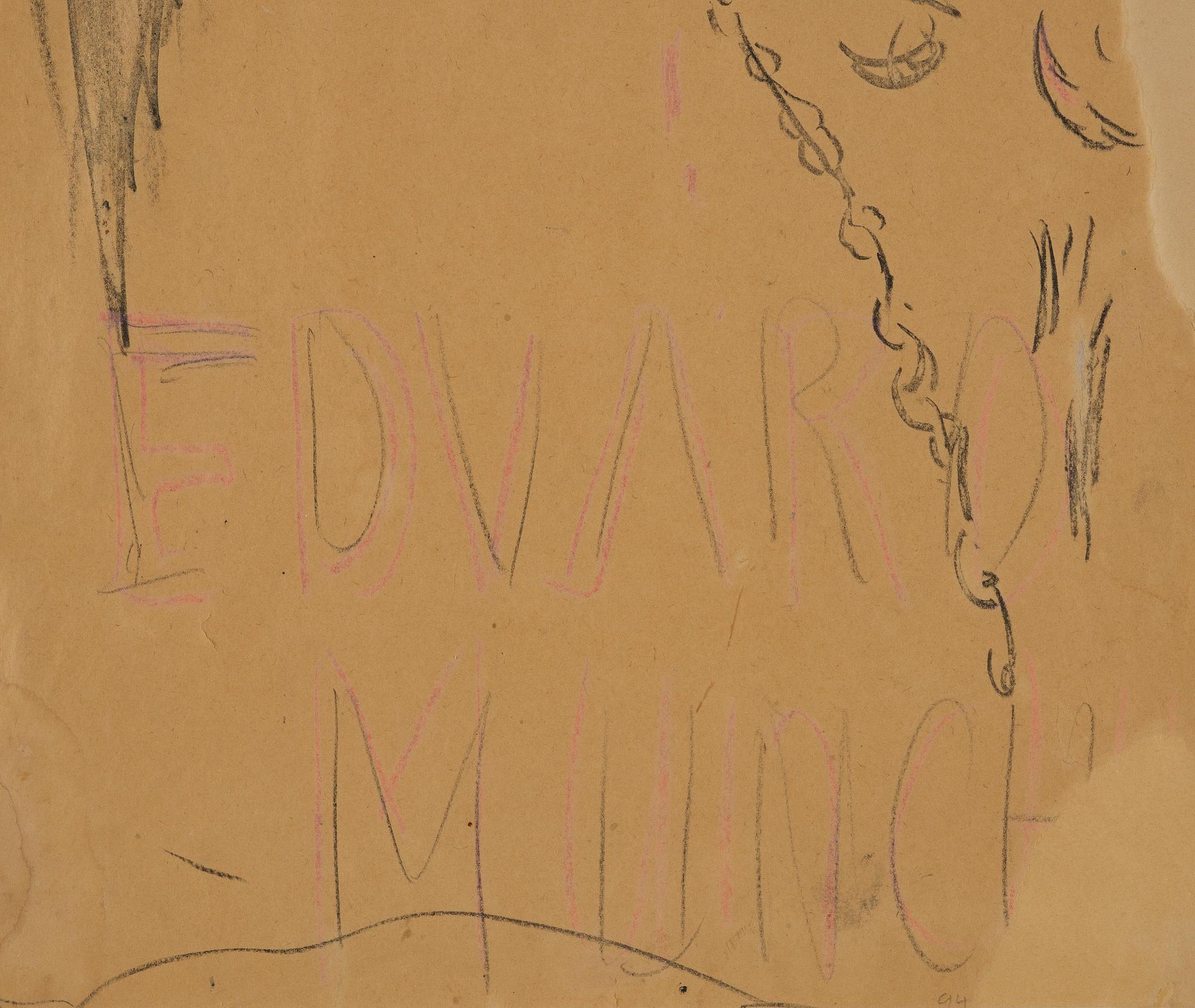 Edvard Munch, Study for "Exhibition poster. Tethered eagle", a pair.