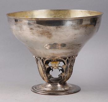 PRAKTSKÅL, silver, jugend, GAB, Stockholm 1910-20-tal.