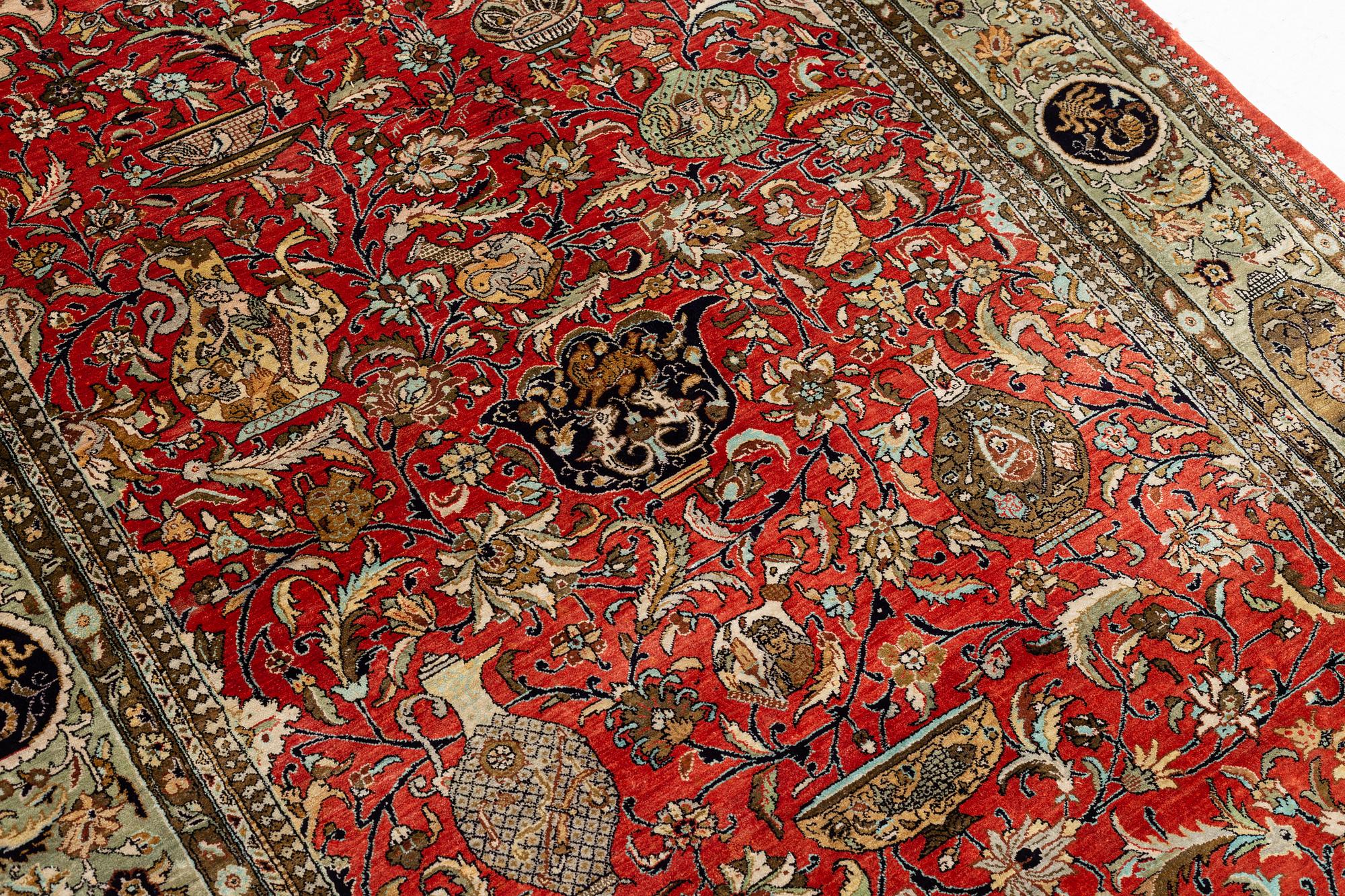 Matta, silke Ghom, ca 205 x 135 cm.