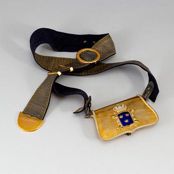 A artillery officers cartridge box 1859 pattern.