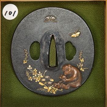 Tsuba, 3 st, Japan, Edo.