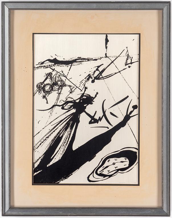 A sterling silver plaque after Salvador Dali. Franklin Mint, 1977.