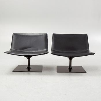 Lievore Altherr Molina, a pair of "Catifa 80" lounge chairs, Arper, Italy.