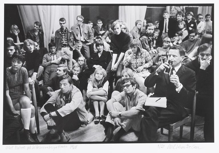 Carl Johan De Geer, "Olof Palme på Kårhusockupationen 1968".