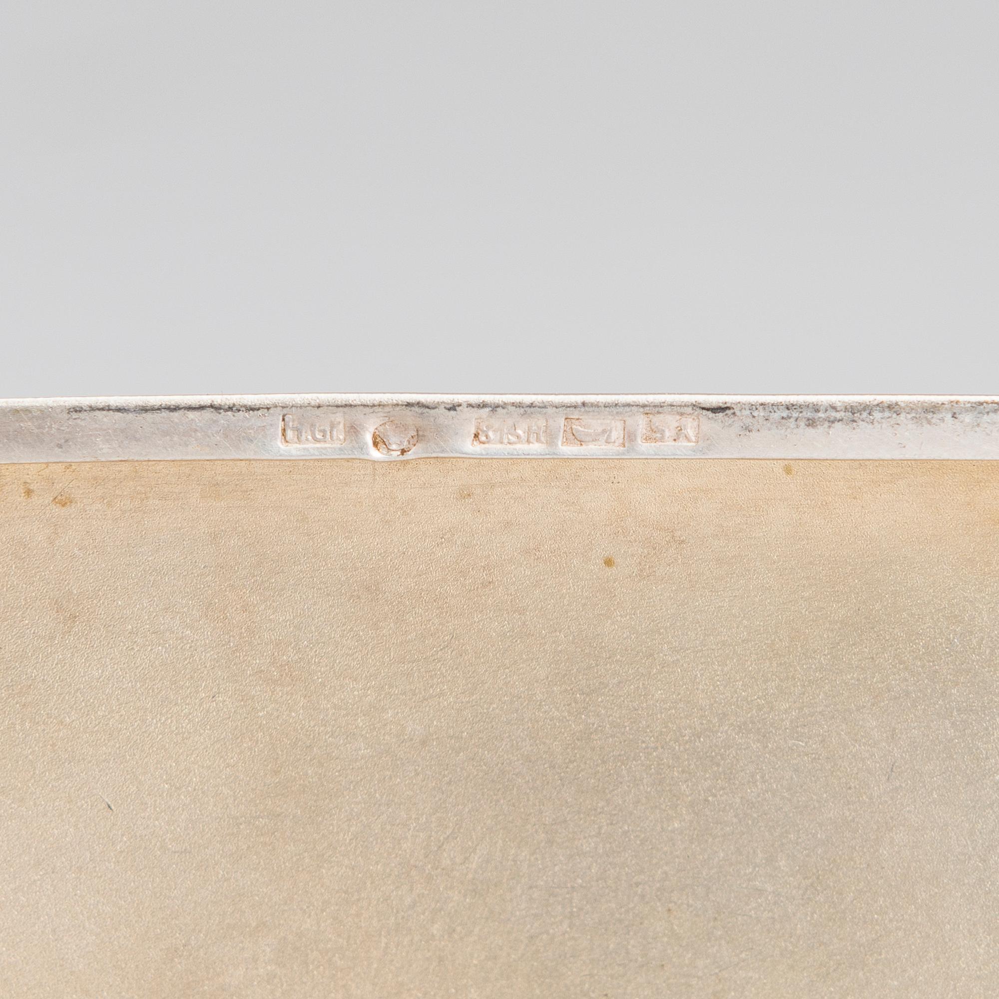 SAVUKERASIA, hopeaa, jossa 27. Jääkäripataljoonan risti. Suomalaiset tarkastusleimat, Helsinki 1928.