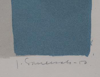 JAAKKO SOMERSALO, färglitografi, signerad och daterad -56. Numrerad 124/250.