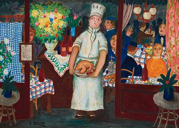 730. Lennart Jirlow, Chef outside the restaurant.