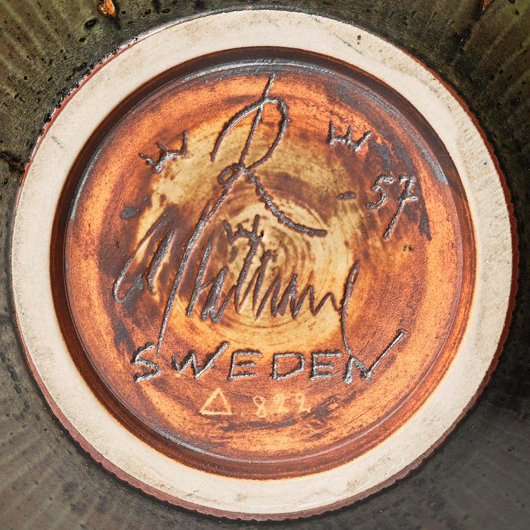 Carl-Harry Stålhane, unik vas, stengods, Rörstrand 1957.