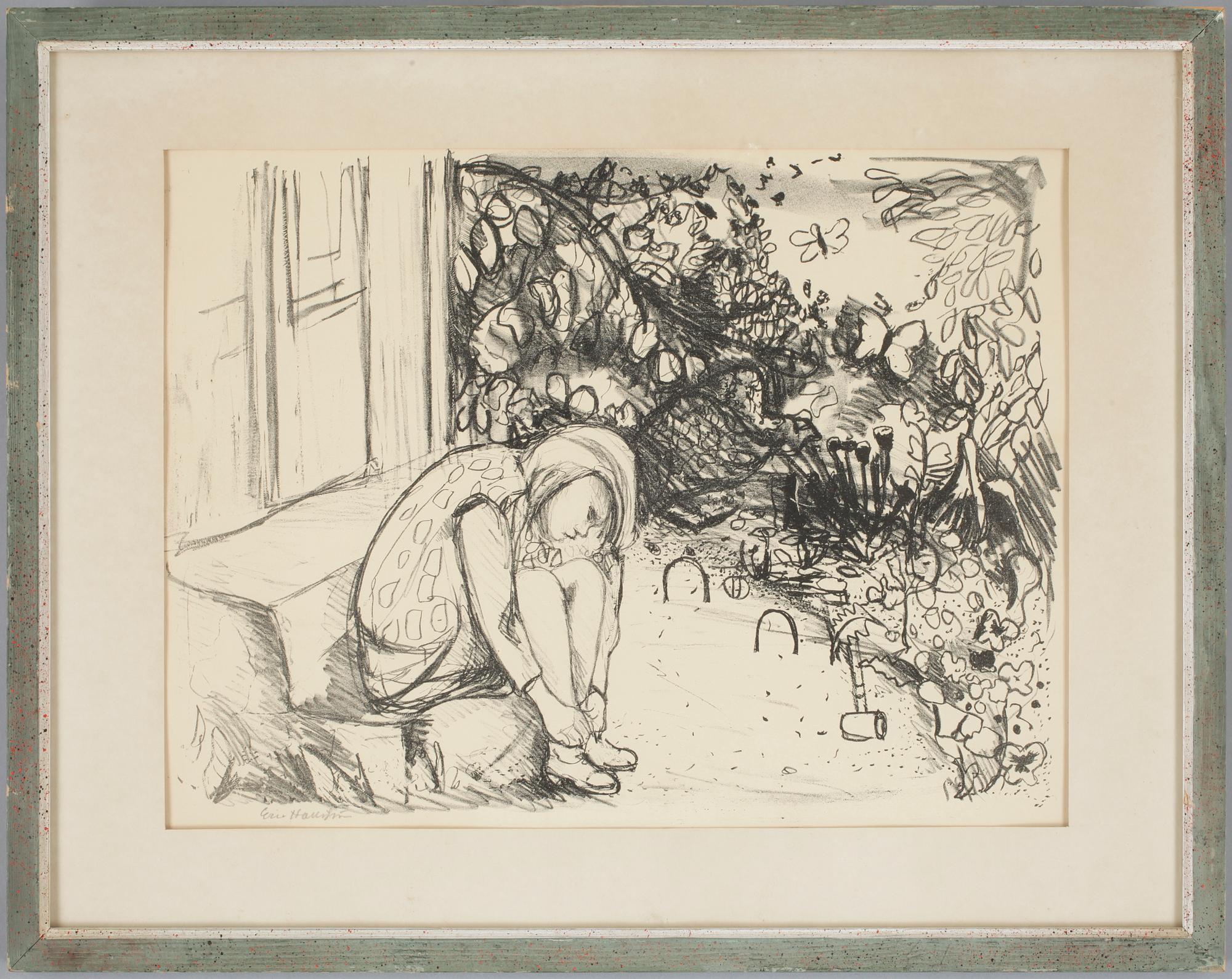 ERIC HALLSTRÖM, litografi, sign.