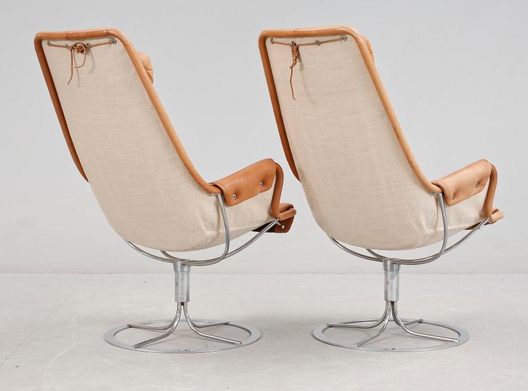 FÅTÖLJER, ett par, "Jetson", Bruno Mathsson, 1960/70-tal.
