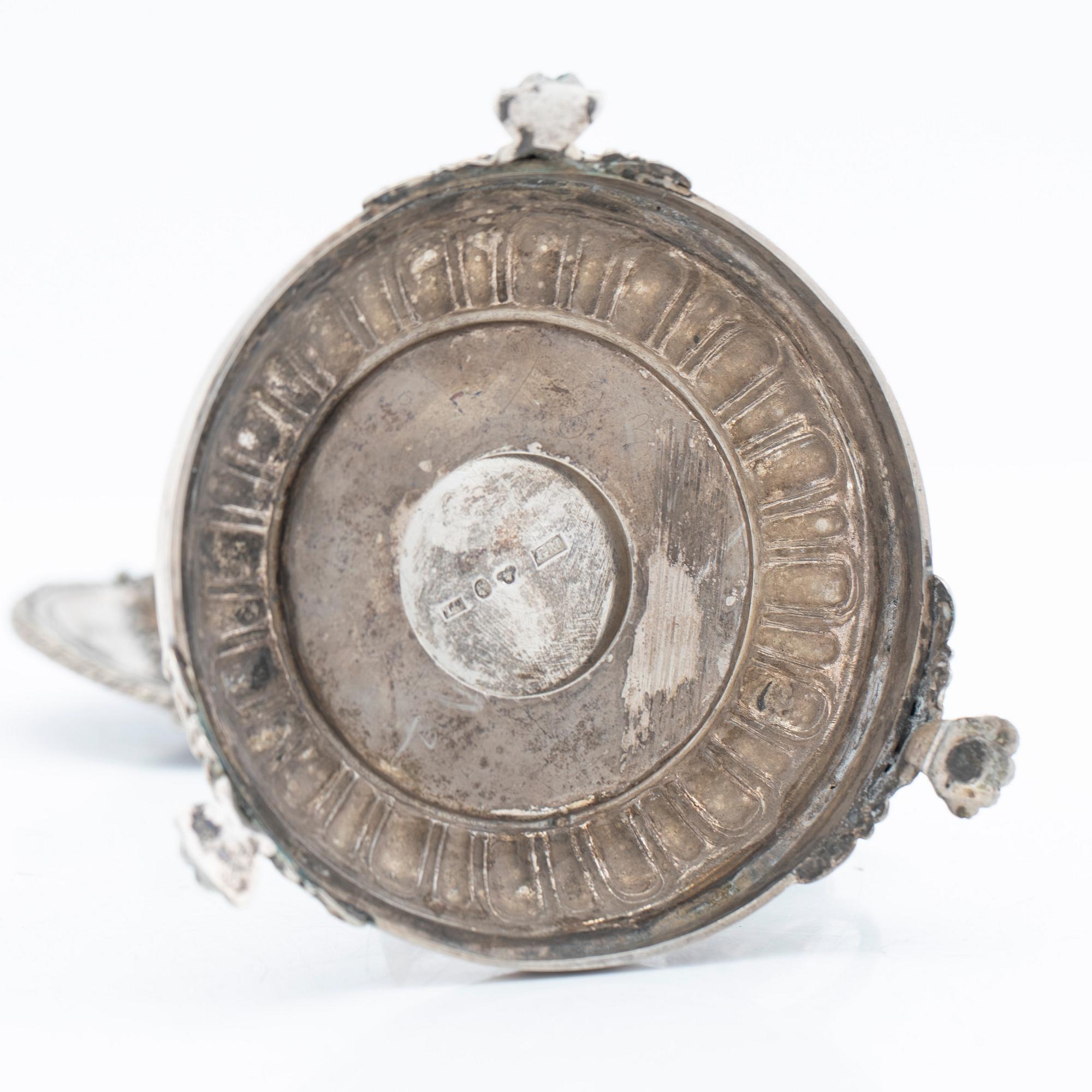 Parfymbrännare, silver, Gustav Möllenborg, Stockholm, 1839.