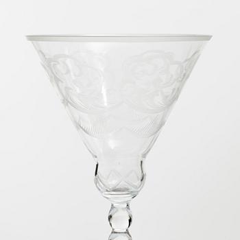 Simon Gate, a 61-piece 'Molnet' glass service, Orrefors.
