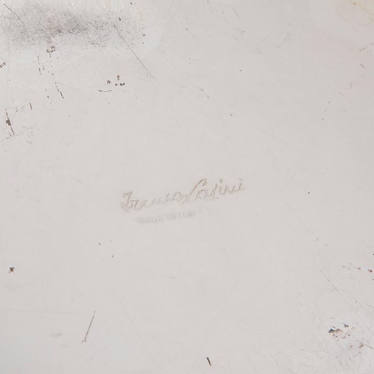 JÄÄPALA-ASTIA /SAMPPANJAJÄÄHDYTIN, hopeoitua metallia, Franco Lapini, Italia.