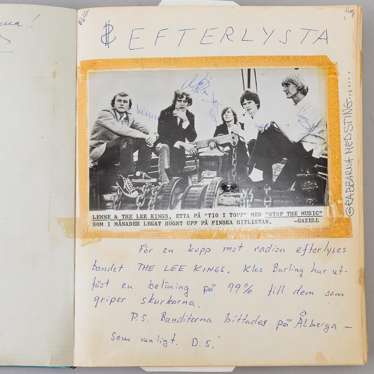 Four guest books with autographs, Ålberga motell 1957-1967.