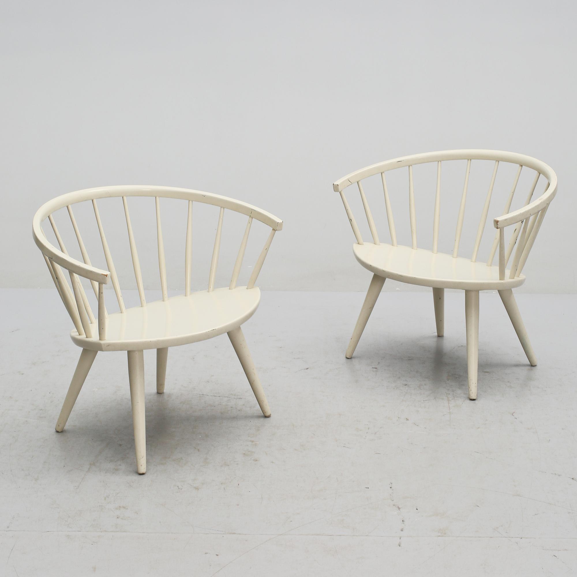 FÅTÖLJER, ett par, "Arka", Yngve Ekström, 1900-talets andra hälft.