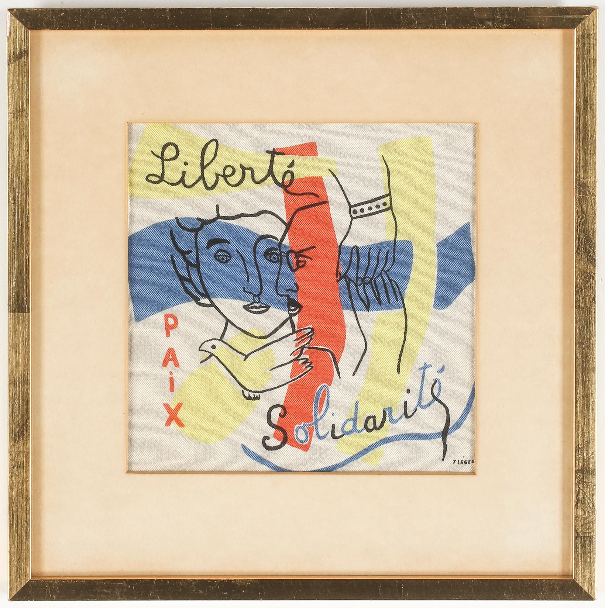 FERNAND LÉGER, efter, textiltryck.