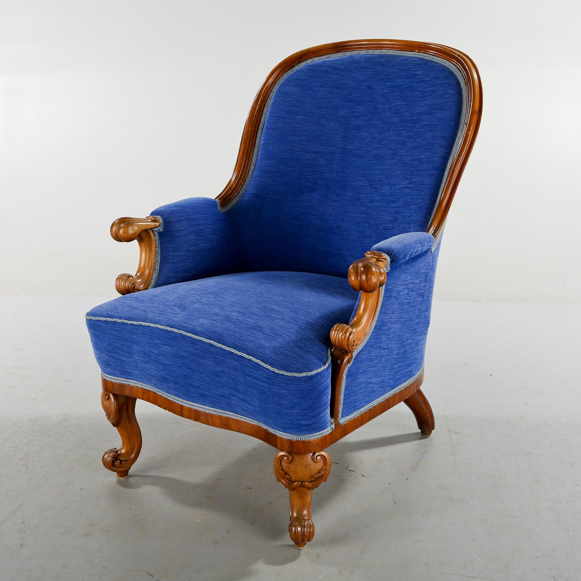 FÅTÖLJ, nyrokoko, 1800-talets slut.